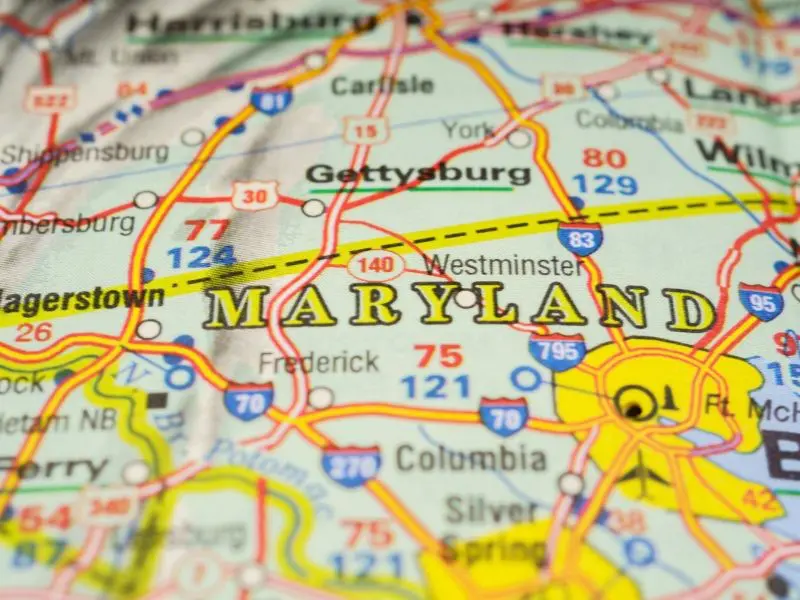 Map of Maryland
