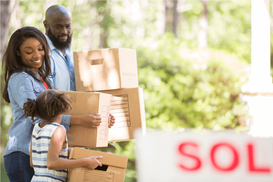 Family Moving into New Home